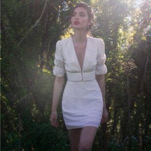 Reformation Cassatt Dress in Ivory size 4 NWT